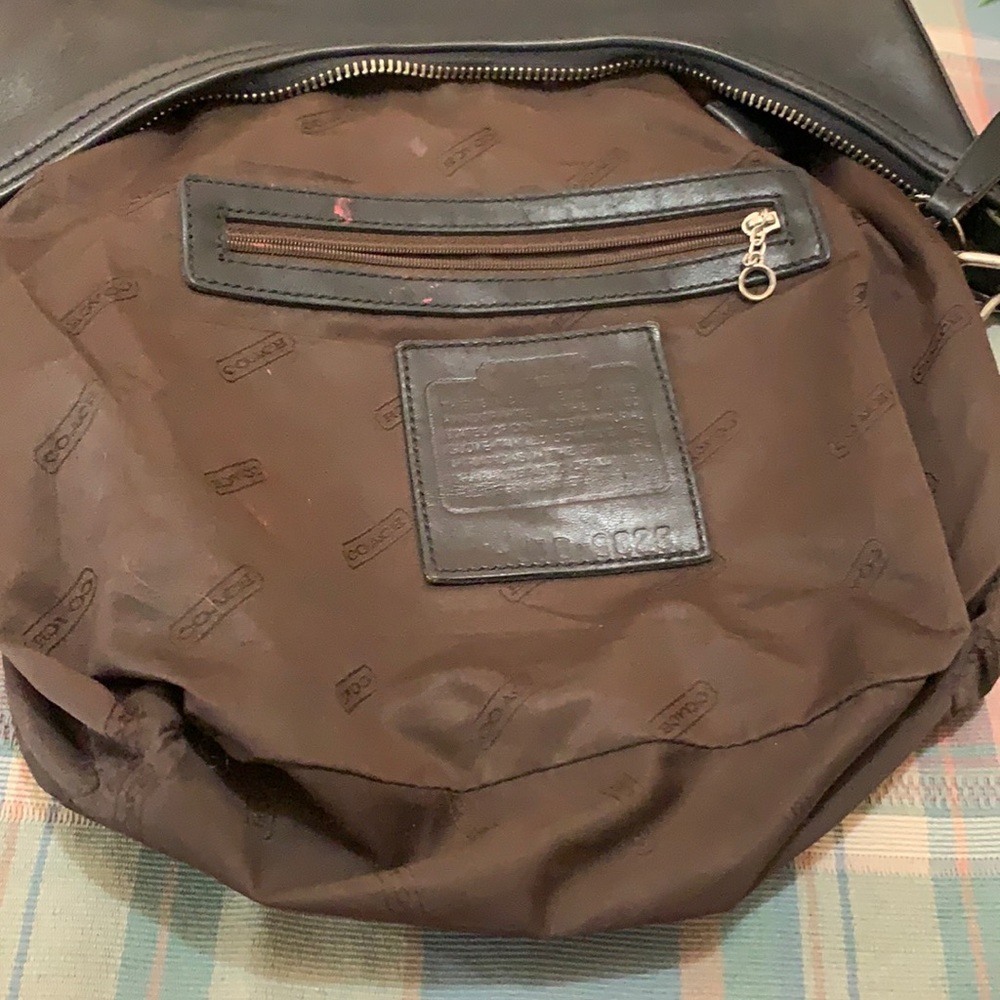 Coach Black Leather Hobo Shoulder Bag - Picture 5 of 9